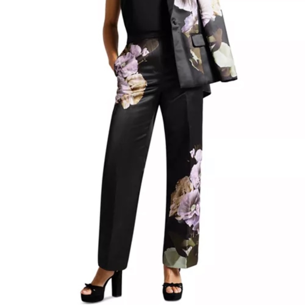 Ted Baker London Nayaat High Waisted Wide Leg Trousers